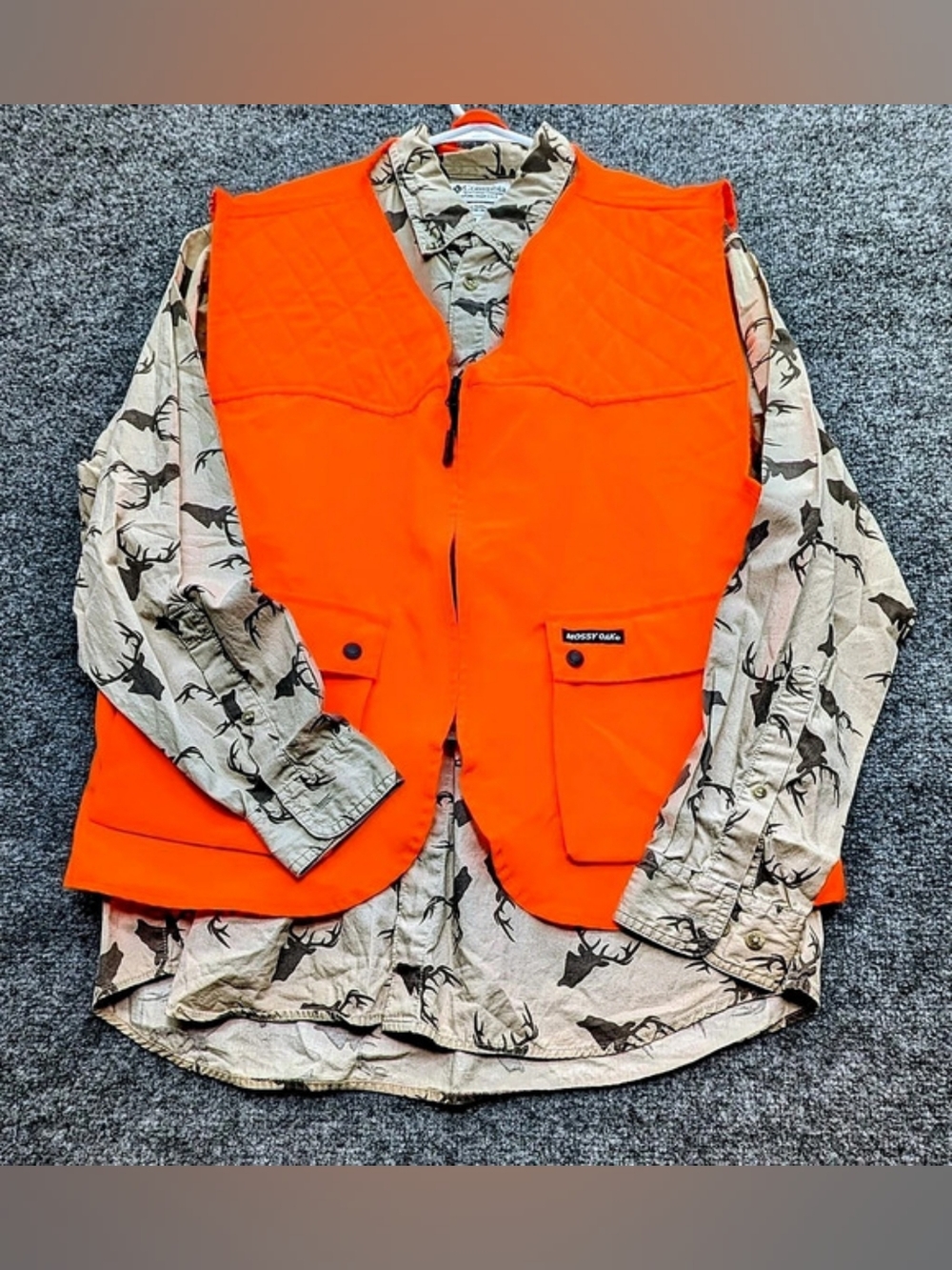 Columbia Buck Shirt & Mossy Oak Hunting Vest Men's L/XL